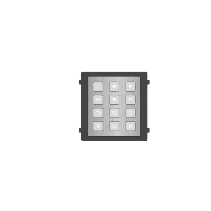 Módulo De Apertura Con Teclado De Acero Inoxidable Para Videoportero Ip Modular Empotrado/Superficie Hikvision