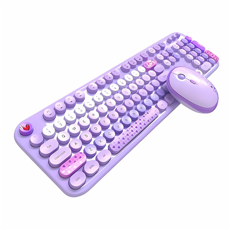 Mofii Lovely Púrpura - Kit Teclado Y Ratón