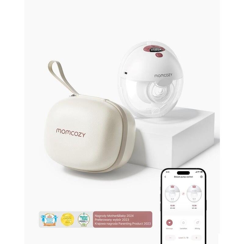 Momcozy M5 Extractor De Leche Con Control Mediante Aplicación Set Individual Rojo