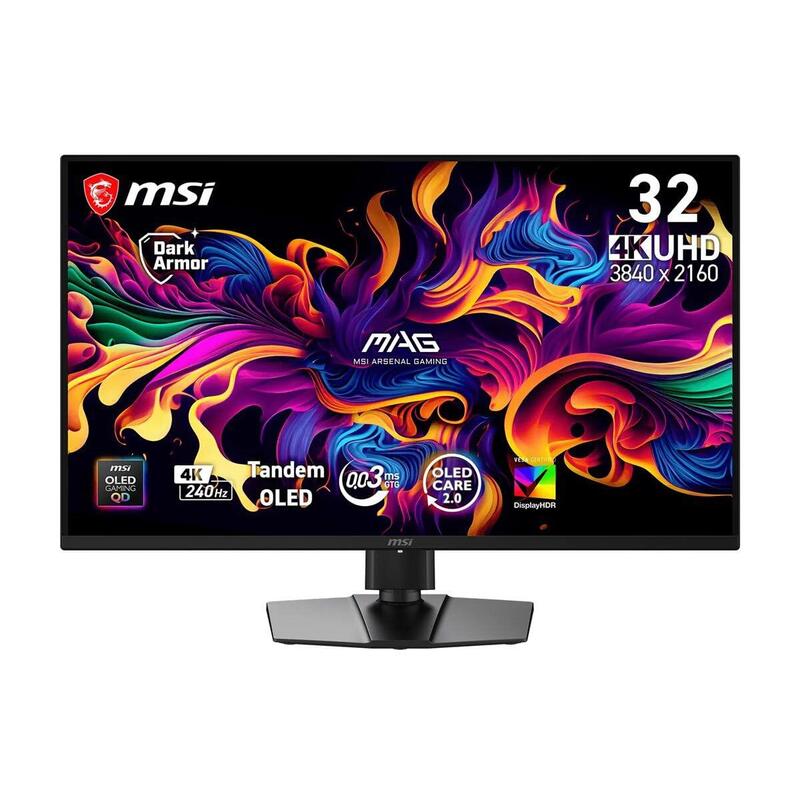Monitor Msi 31,5" (3840x2160) Mag 321upde Qd-Oled X24 16:9 4k Qd-Oled 0,03ms 240hz Hdmi Displayport Usb-C