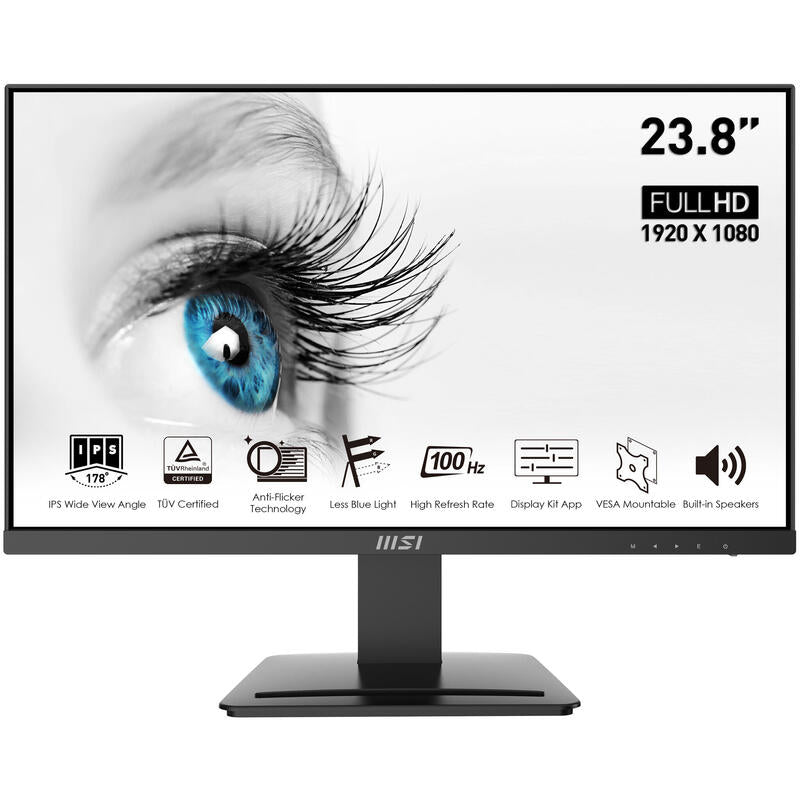 Monitor Msi Pro Mp243x 60,5 Cm (23.8") 1920 X 1080 Pixeles Full Hd Negro