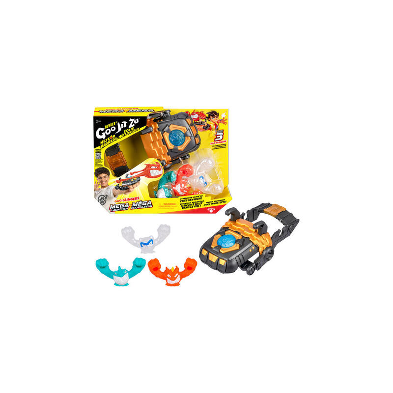 Moose Toys Heroes Of Goo Jit Zu - Meteor Madness Goo-Slingers Mega Launcher, Figura De Juguete Que Incluye 3 Figuras 42989