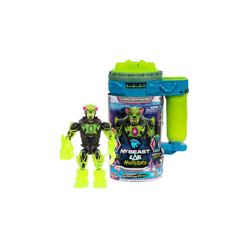 Moose Toys Mrbeast Lab Mutators S2 Mutation Chamber - Atomic Earth Panther, Figura De Juguete 25008