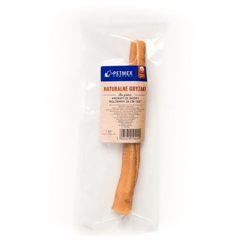 Mordedor Para Perros Petmex Croqueta De Cuero Enrollado 25cm 1ud