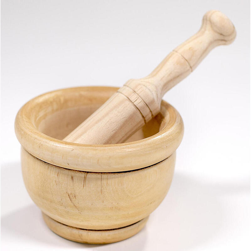 Mortero De Madera Con Maza Ø14cm.
