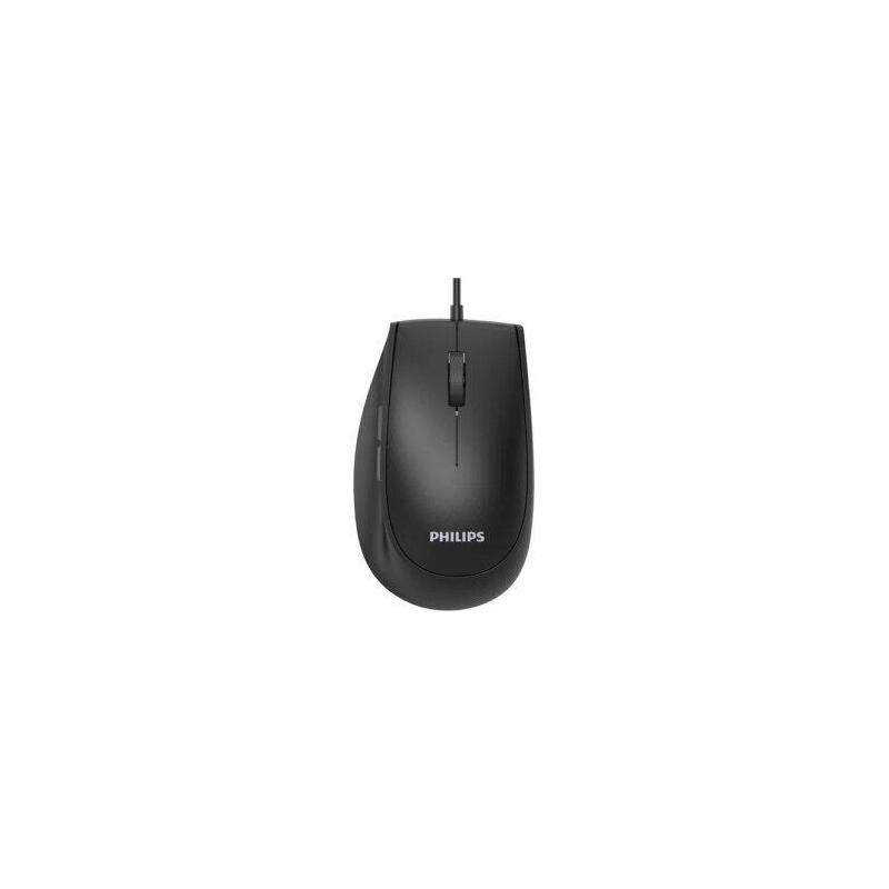 Mouse Philips Spk7327g Sensor Optico 1200 Dpi 5 Botones DiseãO Silencioso Gris Ergonomico