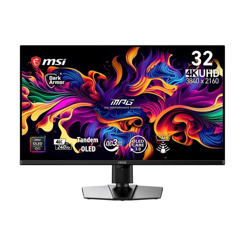 Msi Mpg 322urde Qd-Oled X24 (80 Cm (31.5 Zoll), Negro, Ultrahd/4k, Hdmi, Dp, Usb-C, Kvm, Usb-Hub, 240hz Panel) Mpg322urdeqd-Oledx24