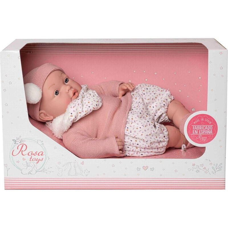Muñeca Bebe Reborn Daniela Lloron Bufanda Rosa