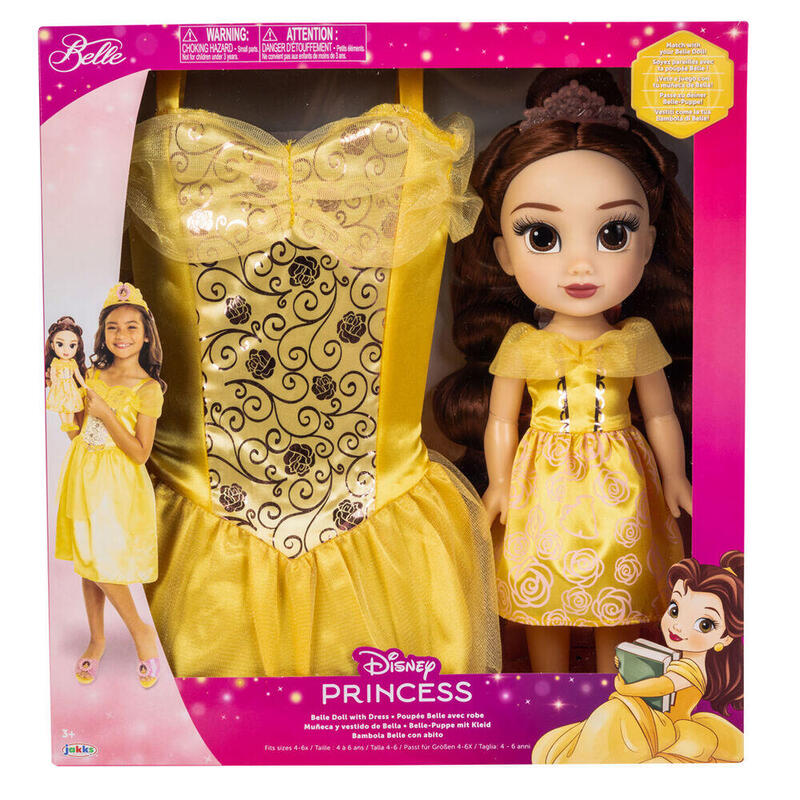 Muñeca Bella + Disfraz La Bella Y La Bestia Disney 38cm
