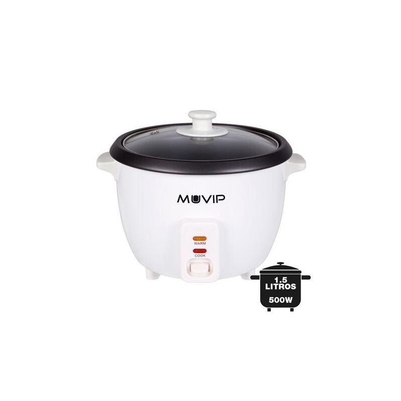 Muvip Arrocera - Capacidad 1.5 Litros - Potencia 500w - Sistema De Coccion Y Calentamiento - Recipiente Interior De
