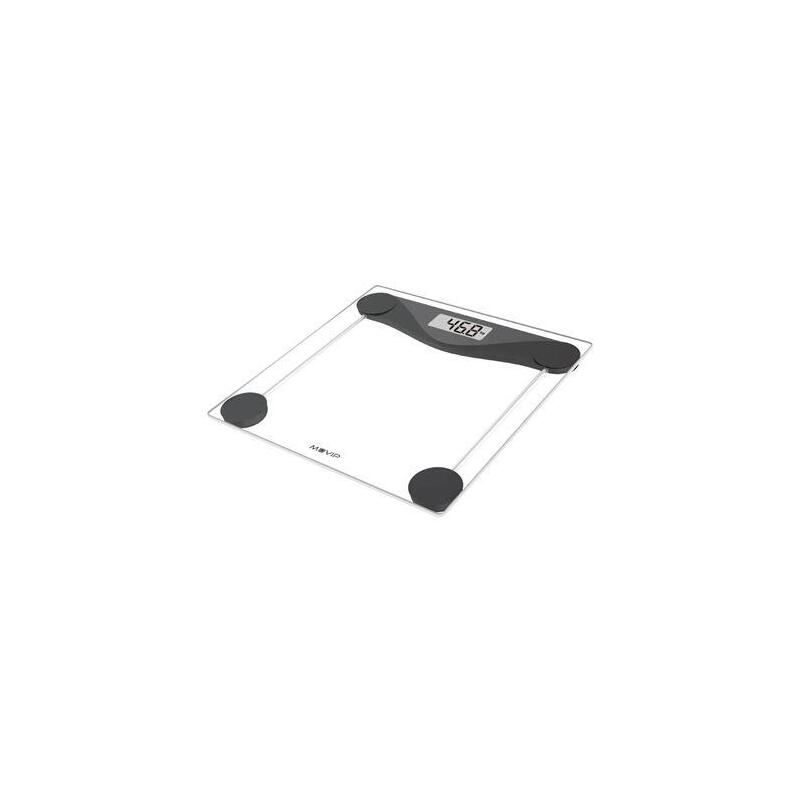 Muvip Bascula Digital De Baño - Cristal Templado - Apagado Automatico - Sensores Alta Precision - Peso Max. 180kg