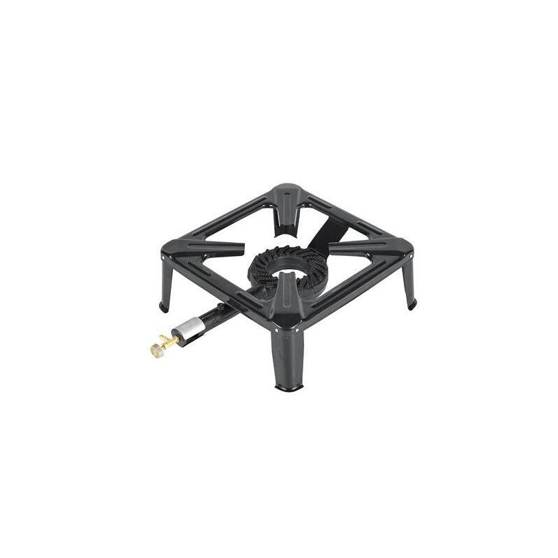 Muvip Cocina De Gas 1 Fuego - Quemador De Hierro Fundido - 7kw De Potencia - Llave De Regulacion De Gas