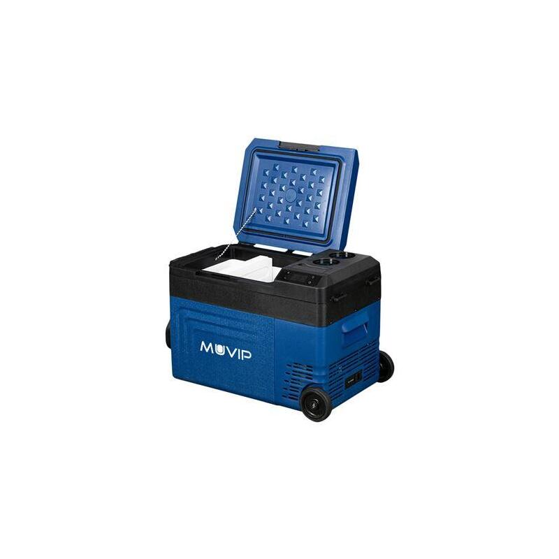 Muvip Nevera Compresor Portatil Blue 22 Litros - Temperatura Entre -20º/+20º - 60w - Doble Zona - Asas De Transporte Y