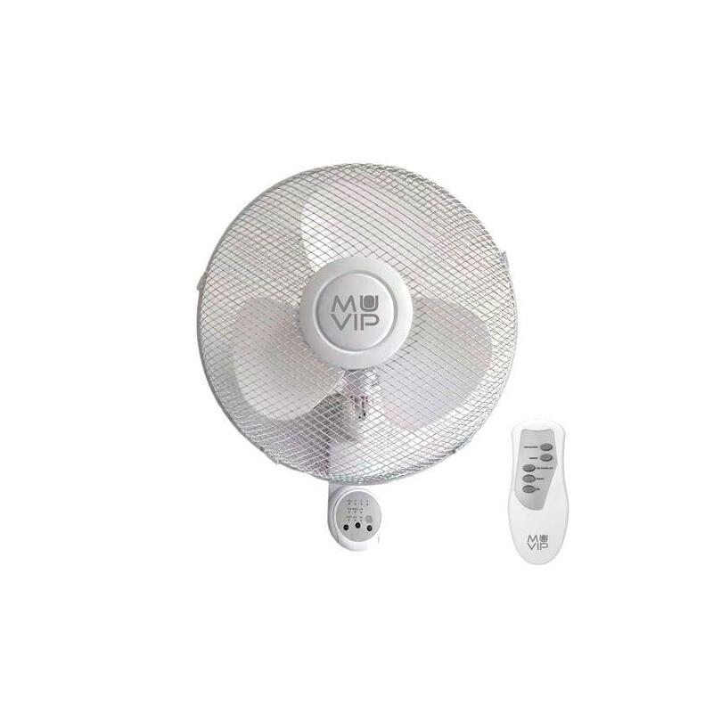 Muvip Ventilador De Pared - 45w - 3 Velocidades - Mando A Distancia - Blanco