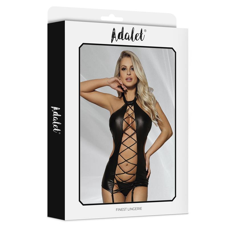 Natt Babydoll Con Liguero Y Tanga Talla (Interno):S/M