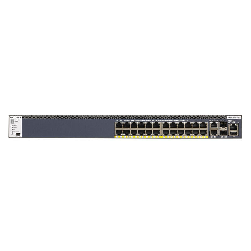 Netgear M4300-28g-Poe+ Gestionado L2/L3/L4 10g Ethernet (100/1000/10000) Negro 1u Energía Sobre Ethernet (Poe)