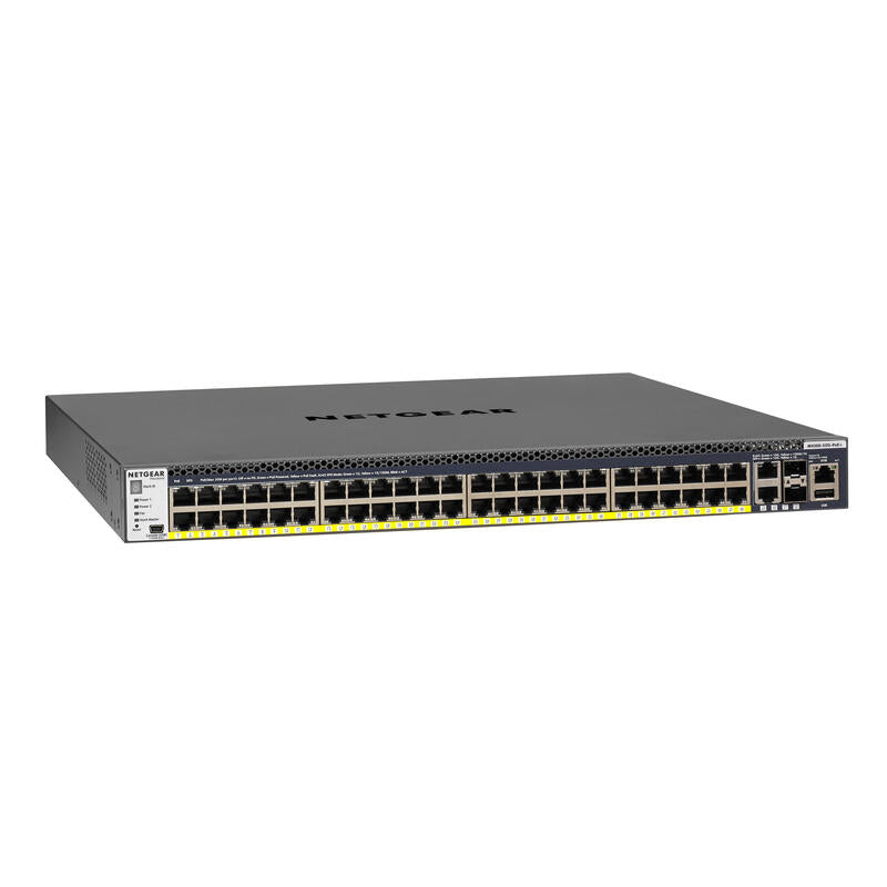 Netgear M4300-52g-Poe+ 1000w Psu Gestionado L2/L3/L4 Gigabit Ethernet (10/100/1000) Negro 1u Energía Sobre Ethernet (Poe)