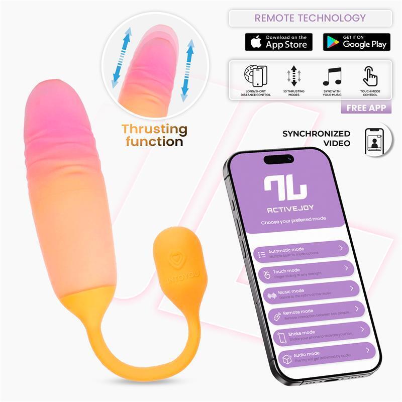 Nexegg Motion Huevo Vibrador Con Thrusting App Naranja/Rosa