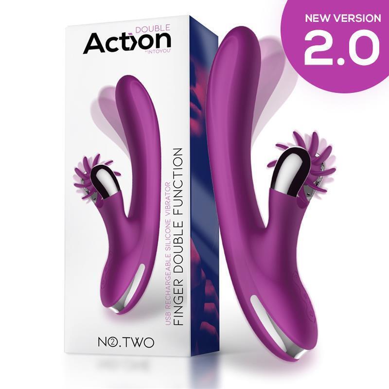 No. Two Vibrador Movimiento Finger Y Rueda Estimuladora Usb Silicona