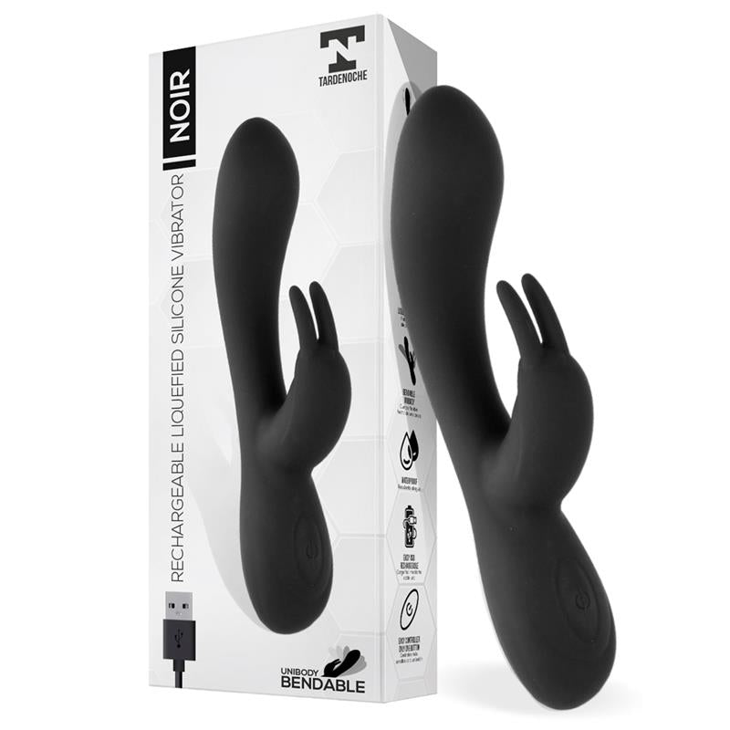 Noir Vibrador Silicona Líquida Inyectada Usb
