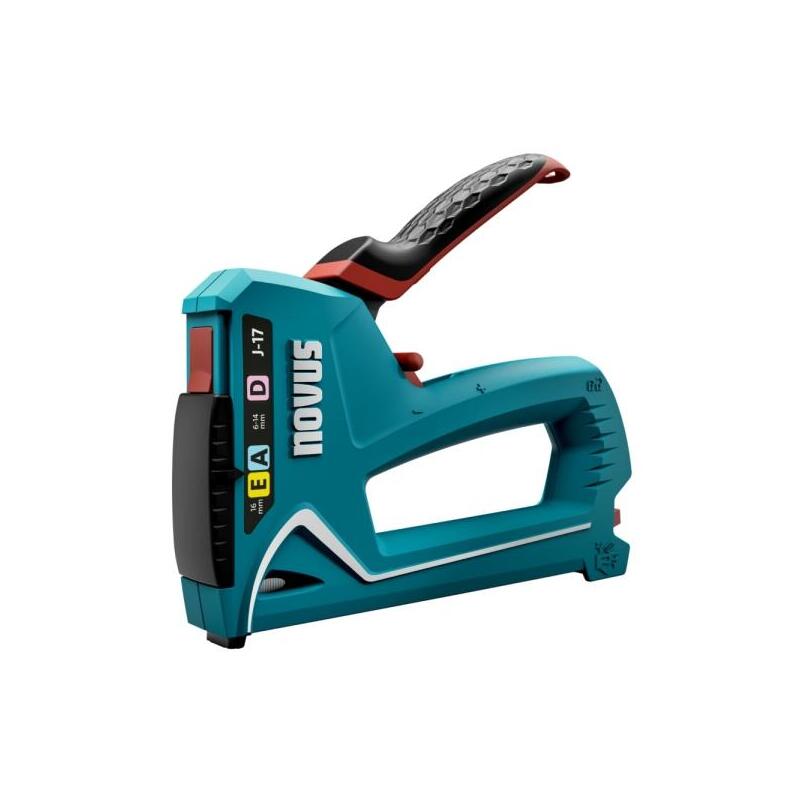 Novus J17 Clavadora/Grapadora - Para Grapas De 6 A 14mm Y Clavos De Hasta 16mm - Cambio De Grapa Mediante Mecanismo De