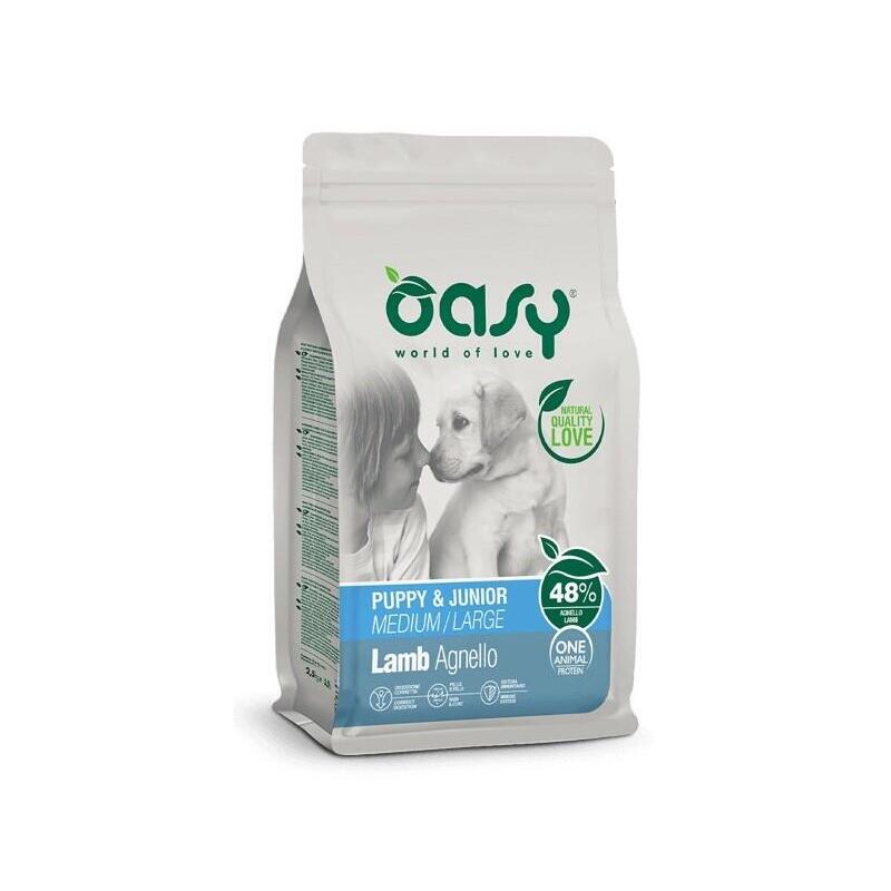 Oasy One Animal Protein Puppy M/L Lamb 12kg