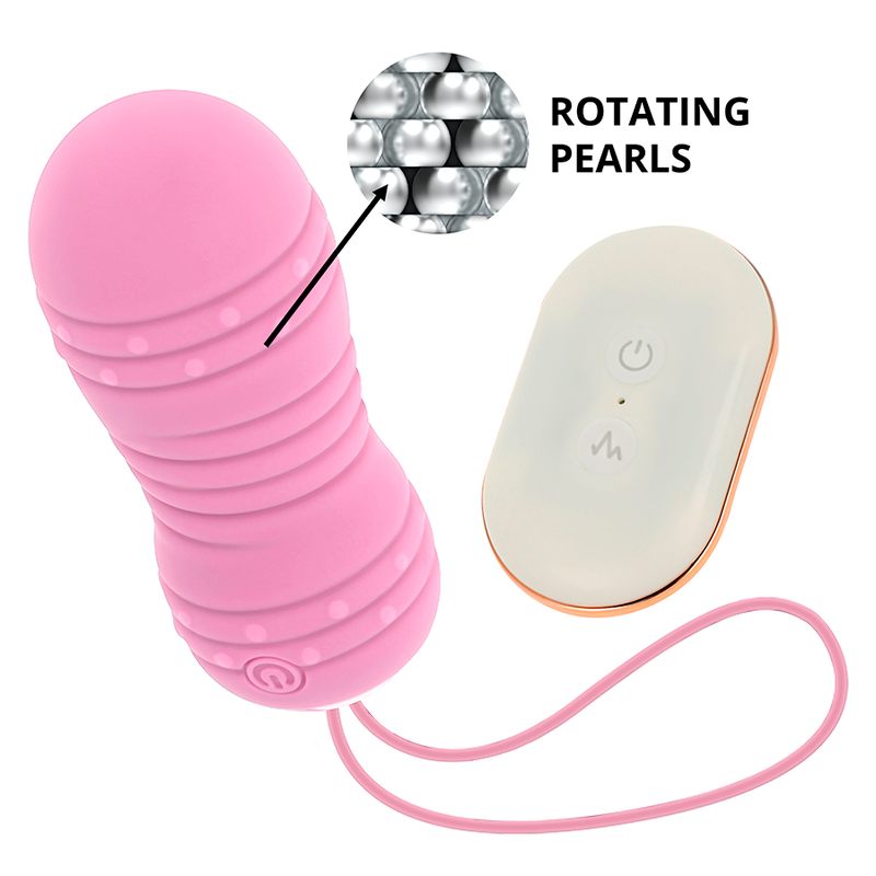 Ohmama - Huevo Control Remoto 7 Modos Rotacion Rosa