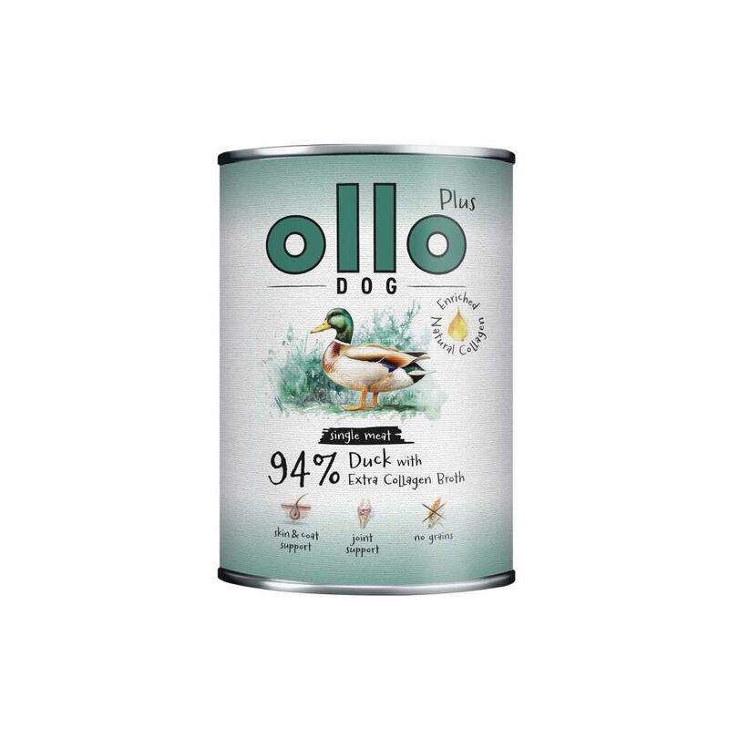 Ollo Plus Colágeno Pato 400g Lata Para Perro