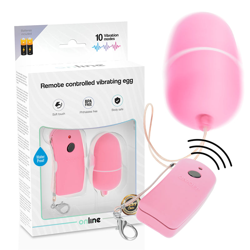 Online - Huevo Vibrador Con Mando Control Remoto Rosa