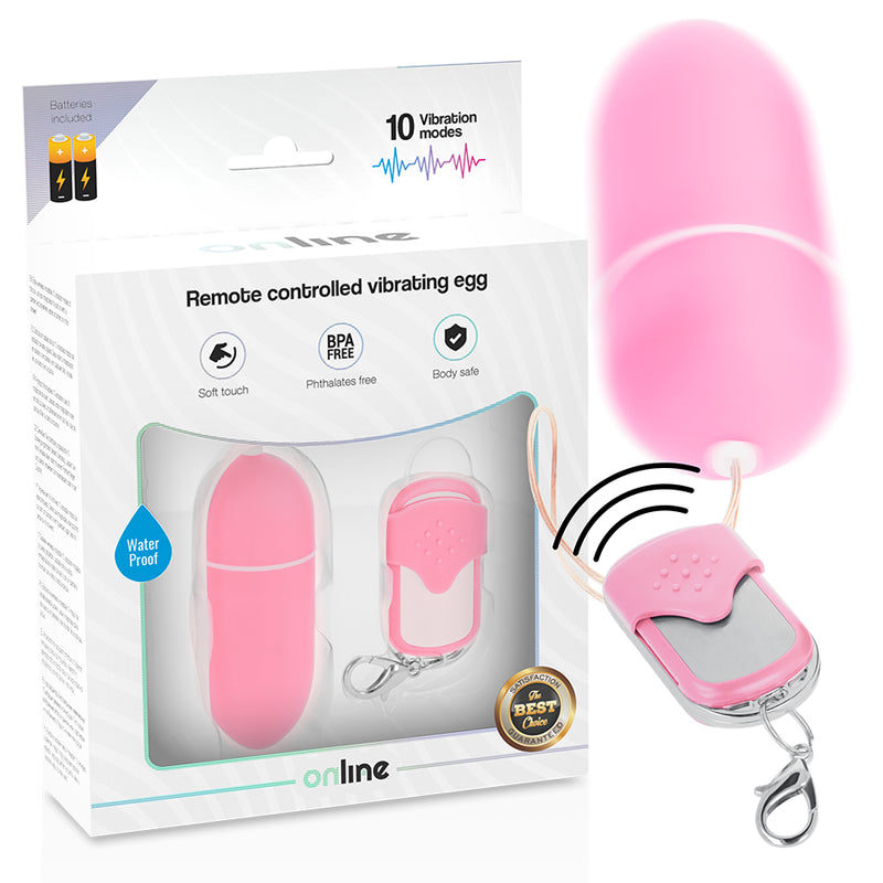Online - Huevo Vibrador Control Remoto L Rosa