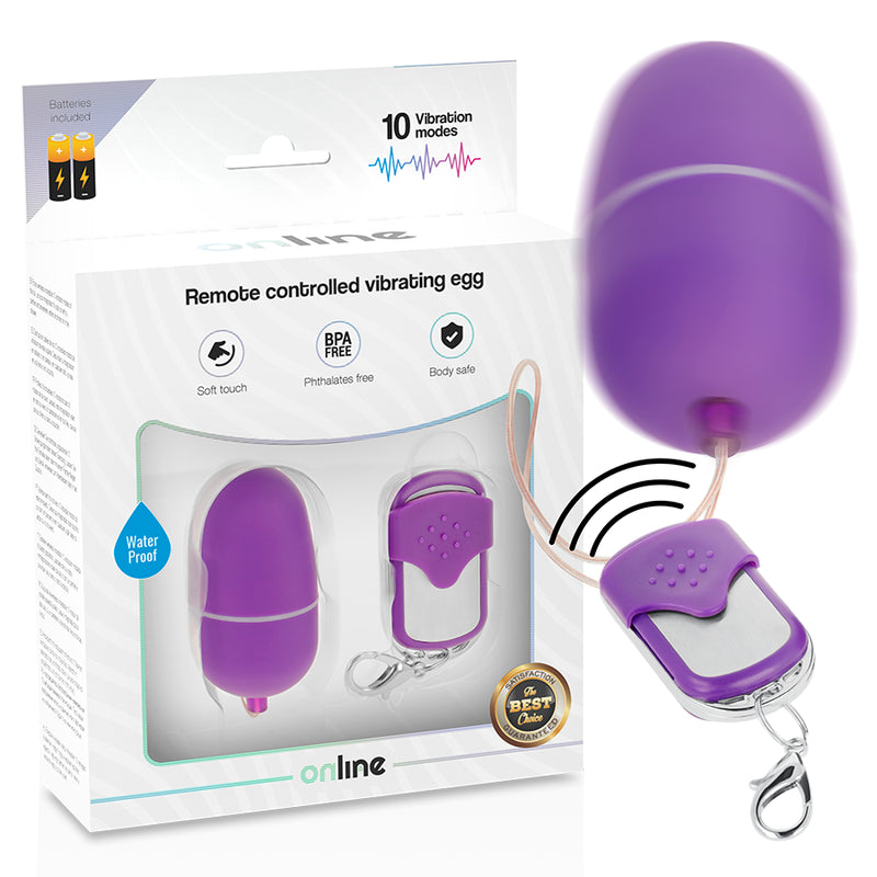 Online - Huevo Vibrador Control Remoto M Lila