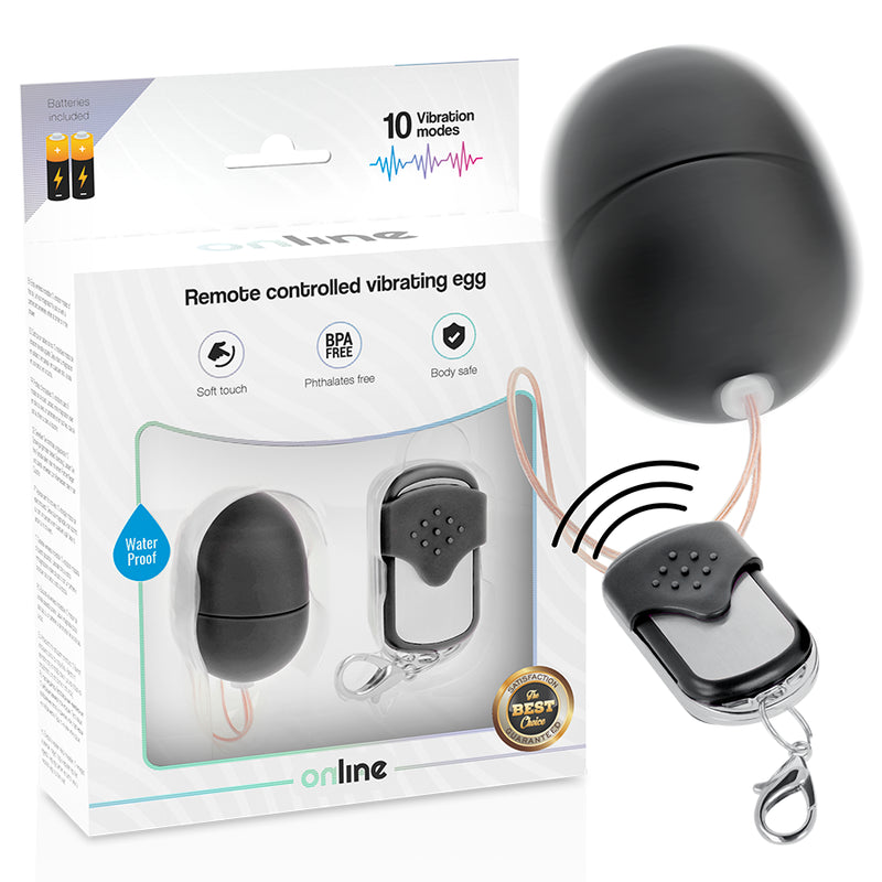Online - Huevo Vibrador Control Remoto S Negro