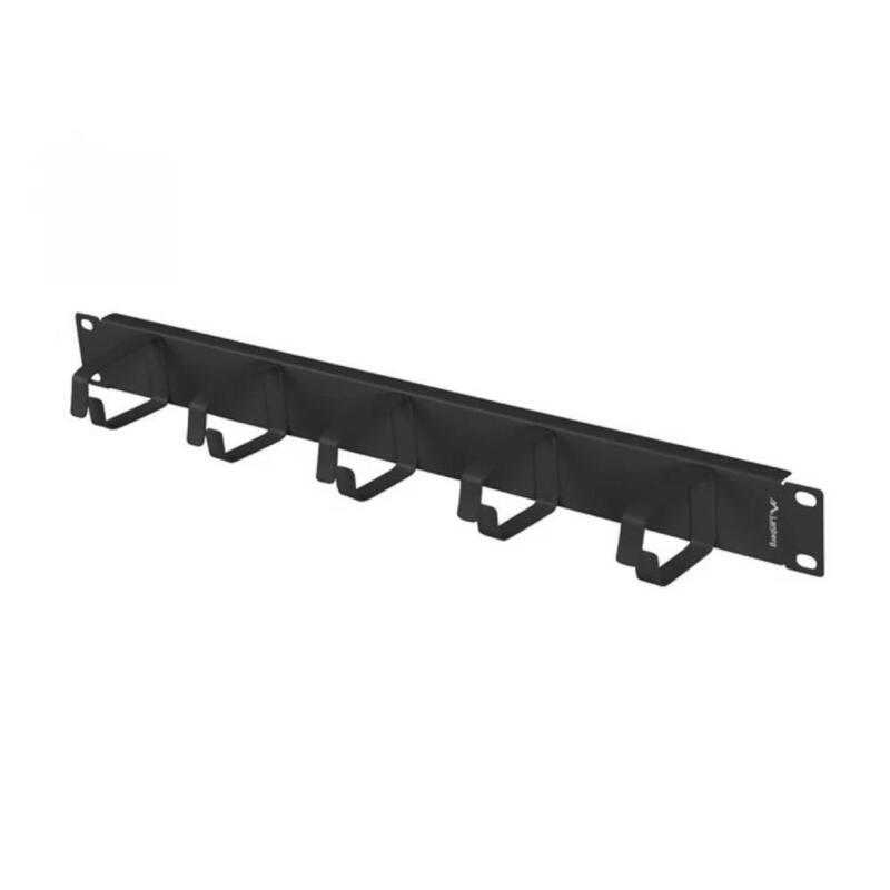 Organizador De Cables Lanberg 5 Anillos 19" Negro