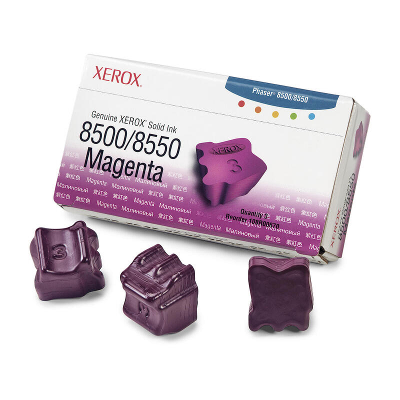 Original Xerox Cartucho Tinta Solida 8500 8550 Magenta 3 Barras Phaser/8500/8550