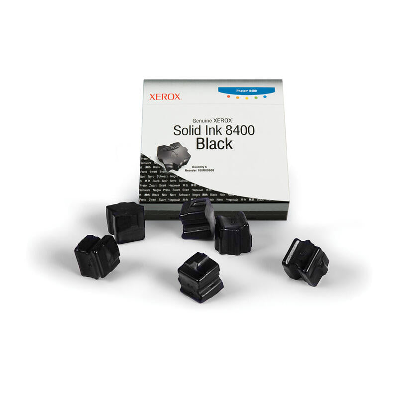 Original Xerox Cartucho Tinta Solida Negro 6 Barras Phaser/8400
