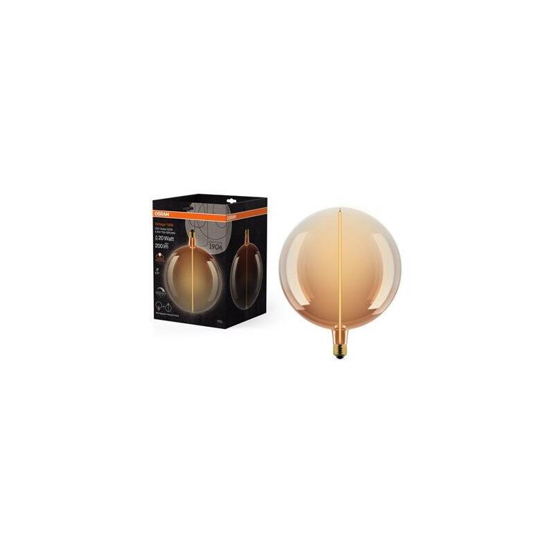 Osram Led Vintage 1906 Big Globe 200 20 Magnetic Dim 4.8w 818 Tea Brown E27