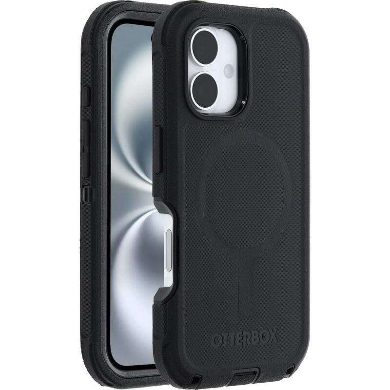 Otterbox Defender Series Carcasa Trasera Para Teléfono Móvil Compatibilidad Con Magsafe Silicona Negro Para Apple Iphone 16