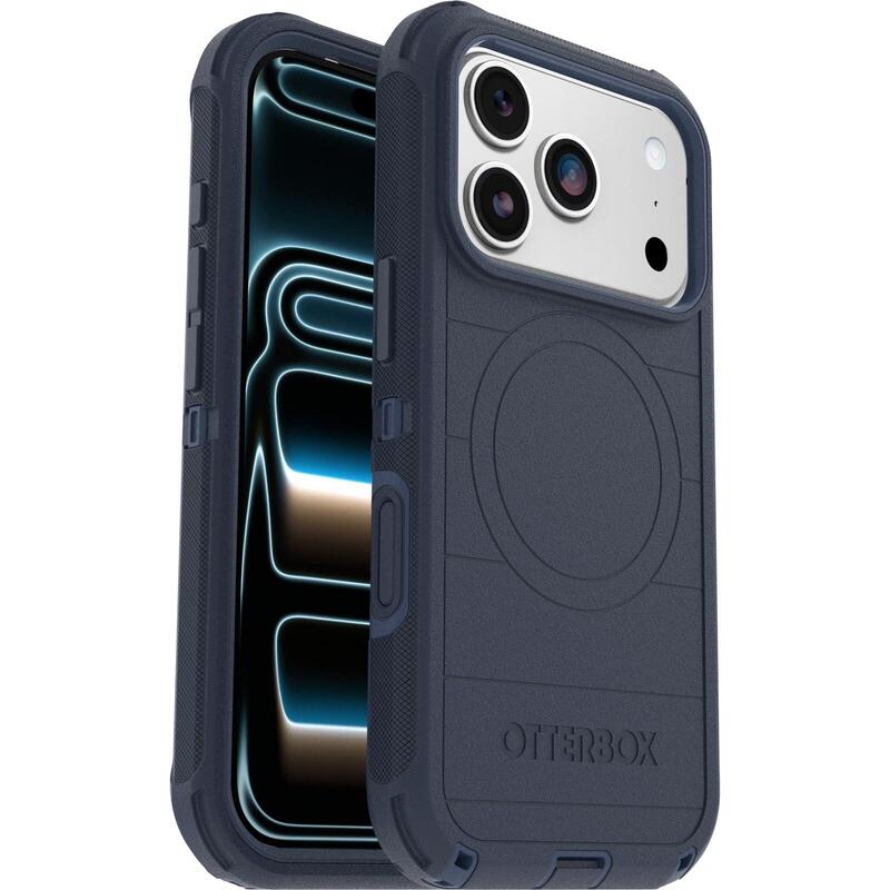 Otterbox Defender Series Pro Carcasa Trasera Para Teléfono Móvil Resistente Compatibilidad Con Magsafe Policarbonato Elastómero Termoplástico (Tpe) Silicona Espuma Viscoelástica Sentimiento Azul Para Apple Iphone 17 Pro