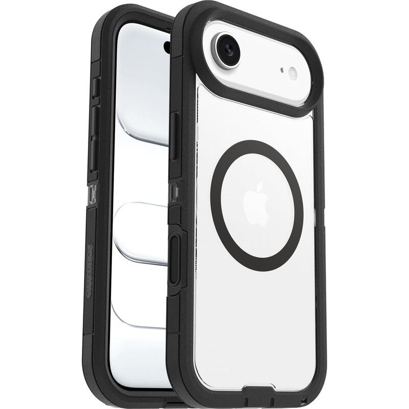 Otterbox Defender Series Pro Xt Carcasa Trasera Para Teléfono Móvil Resistente Imanes Con Control De Cámara Compatibilidad Con Magsafe Capa De Policarbonato Elastómero Termoplástico (Tpe) Lado Oscuro (Transparente/Negro) Para Apple Iphone A