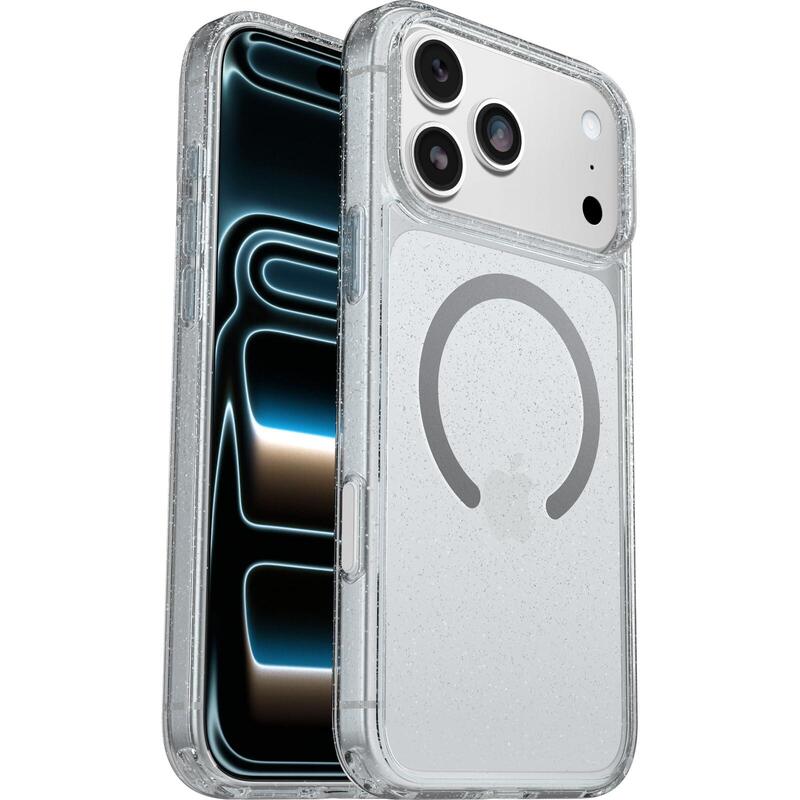 Otterbox Symmetry Series Clear Carcasa Trasera Para Teléfono Móvil Compatibilidad Con Magsafe Policarbonato Elastómero Termoplástico (Tpe) Polvo Estelar 4.0 (Transparente) Para Apple Iphone 17 Pro Max