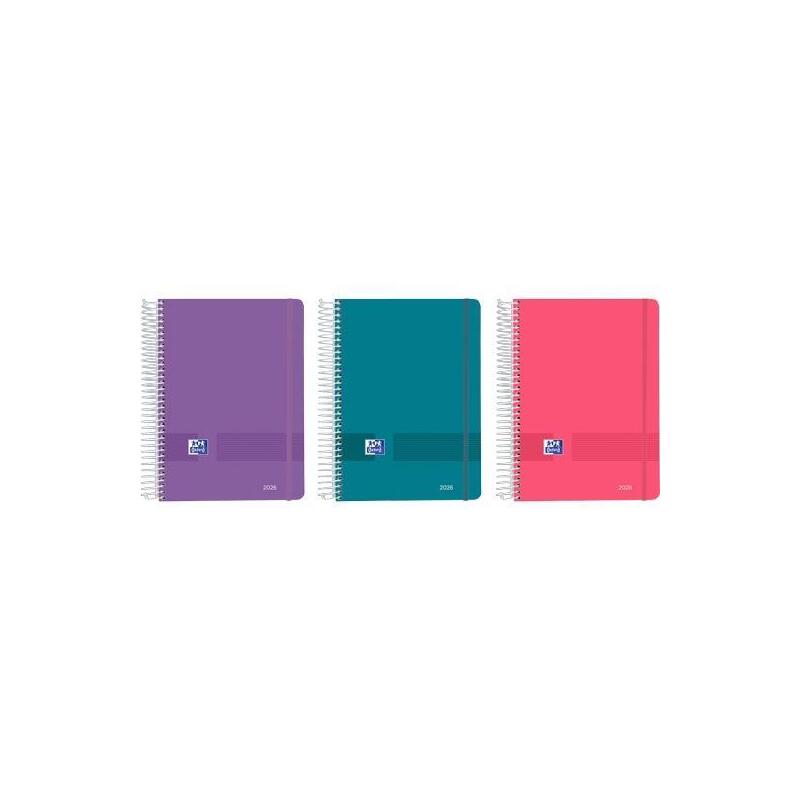 Oxford Agenda Anual Live&Go Espiral A5 128h Sv C/Surtidos Vivos 2026