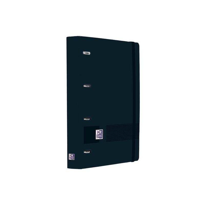 Oxford Europeanbinder Live&Go Carpeta Anillas 4x35 A4+ C/Recambio 1 Línea Write&Erase Polyfoam Negro