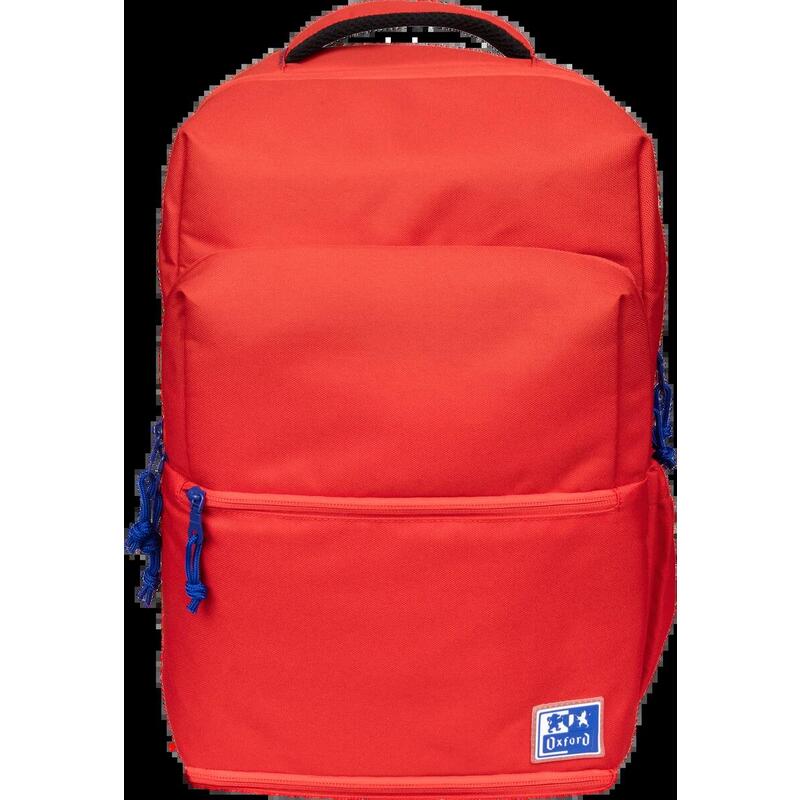 Oxford +Lb B-Out Mochila Escolar - Compartimento Isotermico - Cremallera Expandible - Tirantes Acolchados Y Ajustables - Tamaño 42x30x15-20cm - Color Rojo