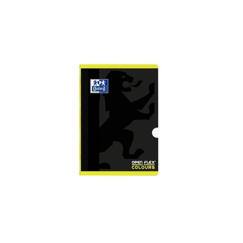 Oxford Libreta Grapada Openflex Colour 48 Hojas 1 Línea 2m Tapas De Plástico A4 Lima - Pack 10-