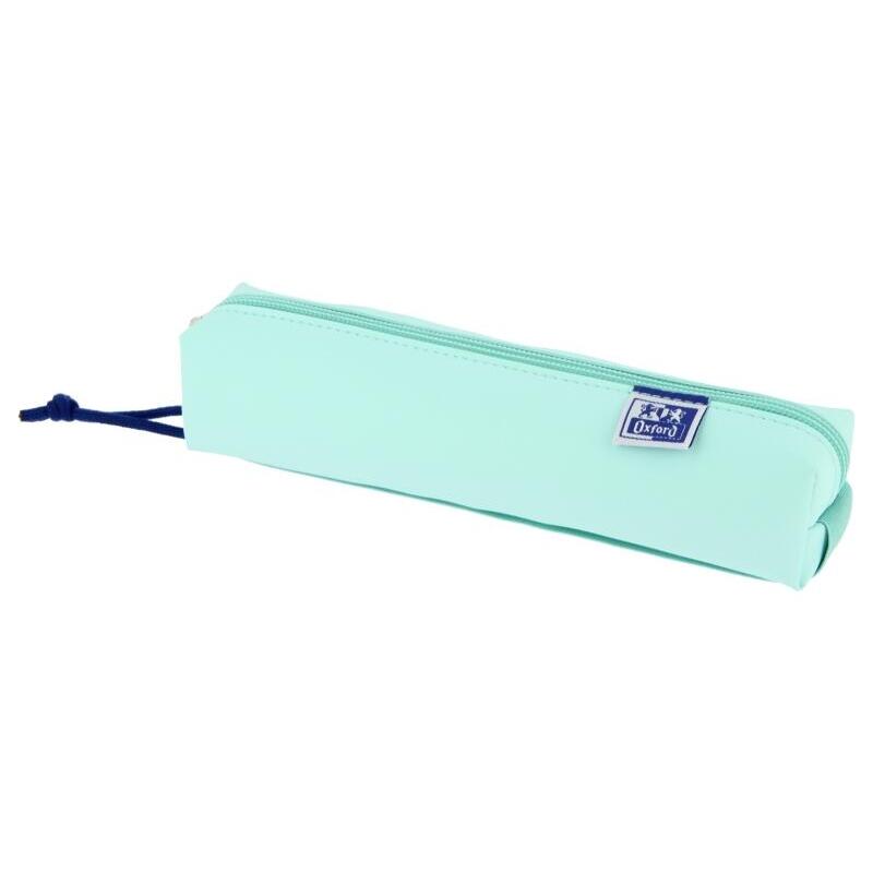 Oxford Live & Go Estuche Cuadrado Pequeño - Material Acolchado - Goma Elastica Para Unirlo Al Cuaderno - Azul