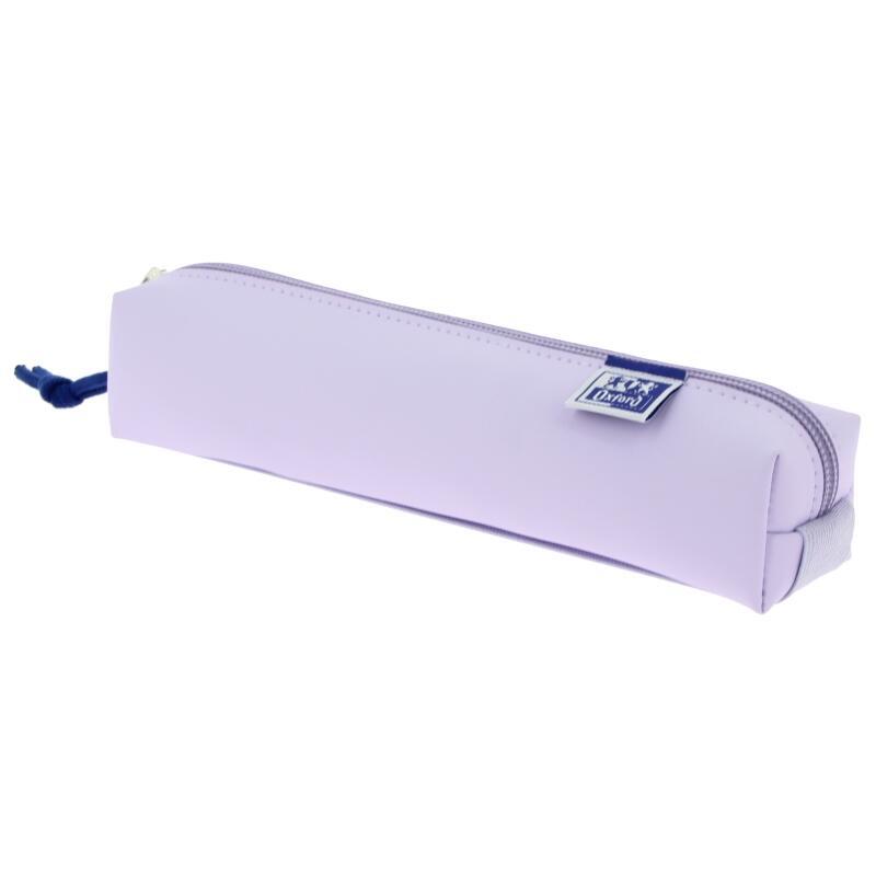Oxford Live & Go Estuche Cuadrado Pequeño - Material Acolchado - Goma Elastica Para Unirlo Al Cuaderno - Malva