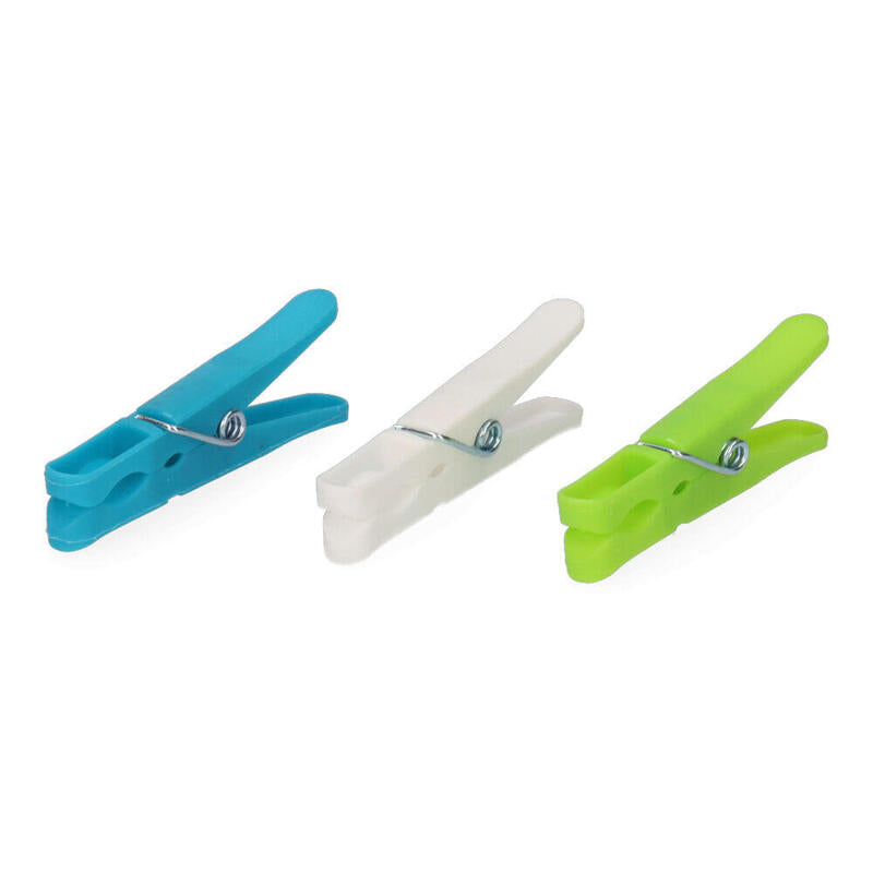 Pack De 10 Unidades - 24 Pinzas De Plástico De Colores Variados 8 Cm