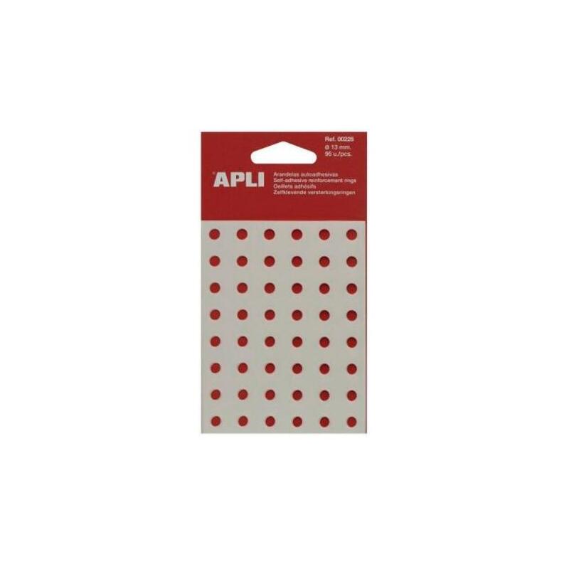 Pack De 10 Unidades Apli Arandelas De Refuerzo 13mm Caja 96 Ud Translúcidas