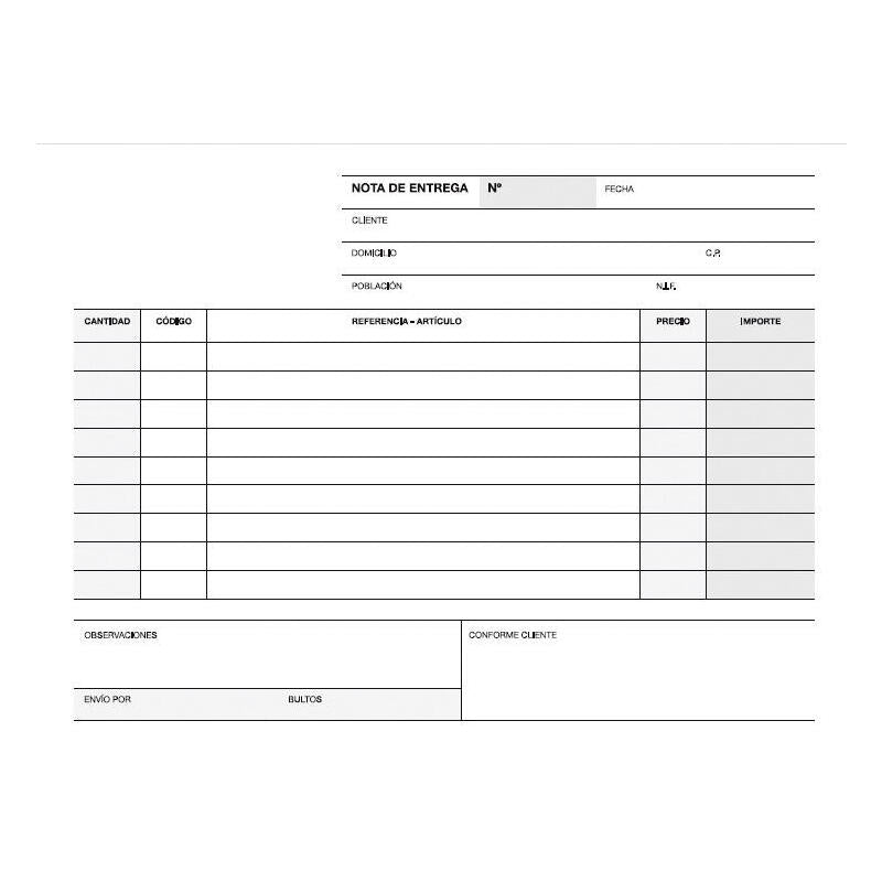 Pack De 10 Unidades Apli Talonario Entrega 1/8 Apaisado Duplicado - Formato Apaisado - 2 Copias - Numeracion Secuencial - Papel Autocopiativo - Blanco