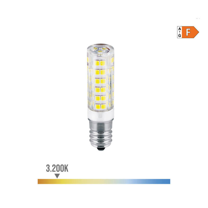 Pack De 10 Unidades - Bombilla Tubular De Led E14 4,5w 450lm 3200k Luz Calida Ø1,6x6,6cm Edm